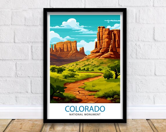 Colorado National Monument Red Rock Mesas Desert Trail Scenic Poster