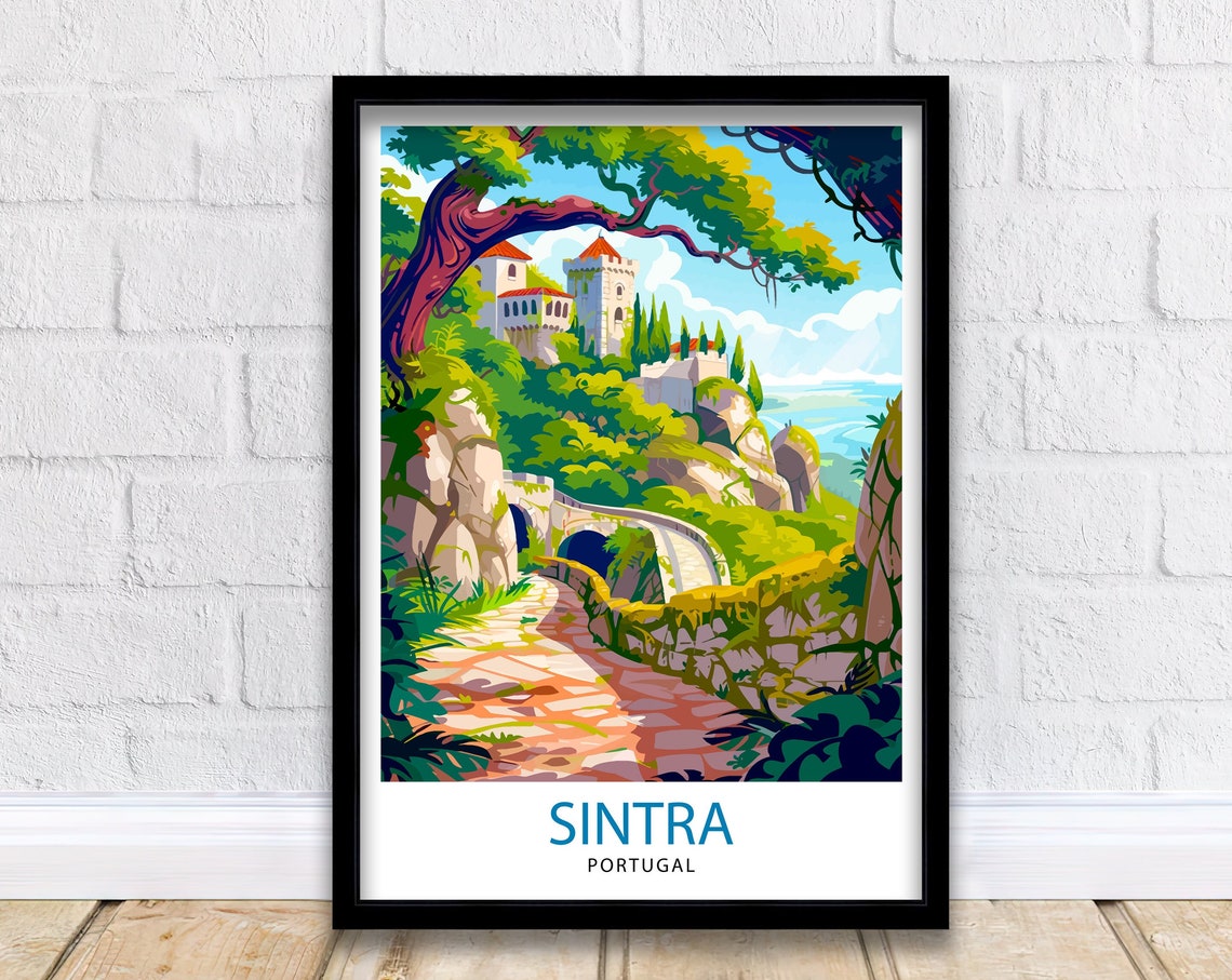 Sintra Portugal Royal Hilltop Castle Winding Forest Path Poster