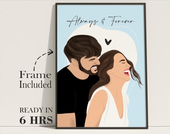 Faceless Portrait Custom Illustration Personalised Photo Photo Illustration Personalised Portrait Boyfriend Gift Girlfriend Gift