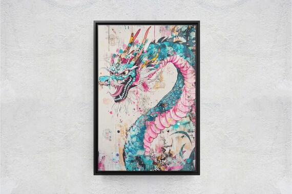 Japanese Dragon Ukiyo E Print Japanese Art Vintage Retro