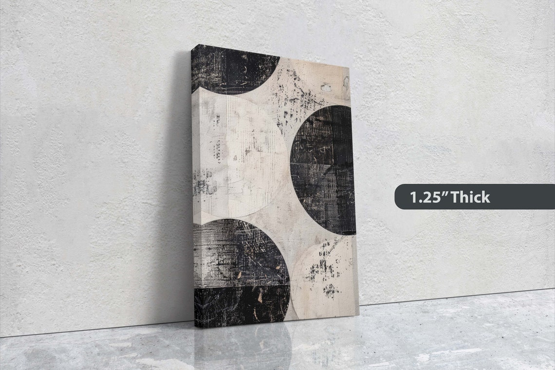 Wabi Sabi Artwork, Minimalist Circles - Image 3