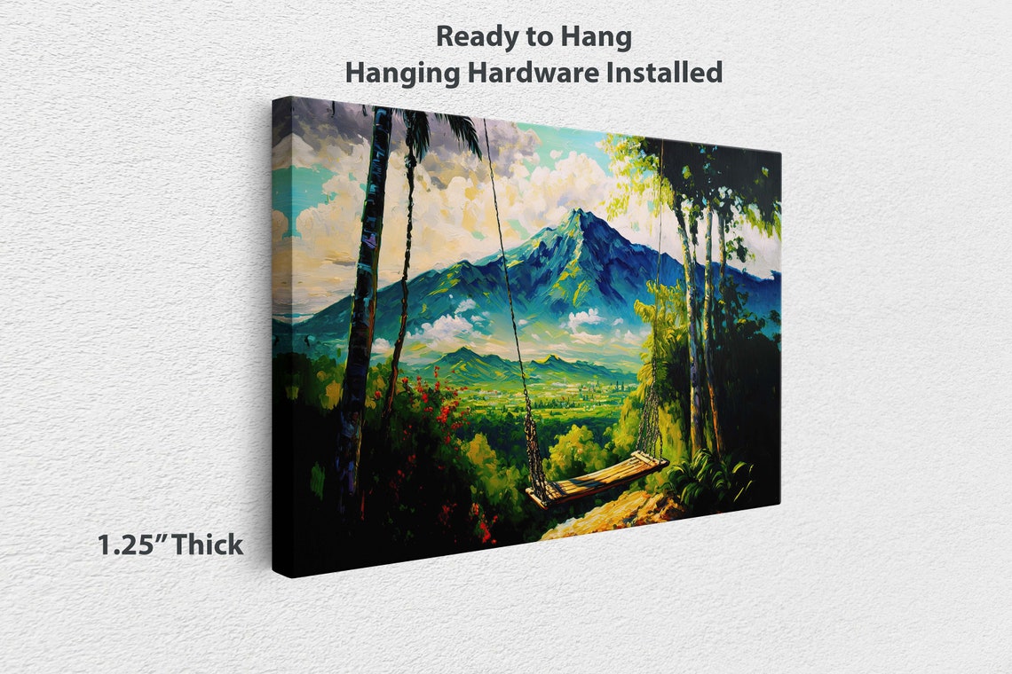 Bali Mountain Swing Travel Poster - Image 3