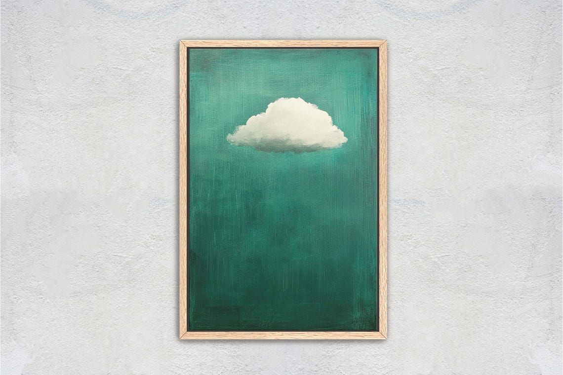 Moody Cloud Art Print, Minimalist Art