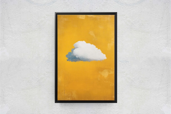 Cloud Art, Vintage Surreal Pop Art Poster