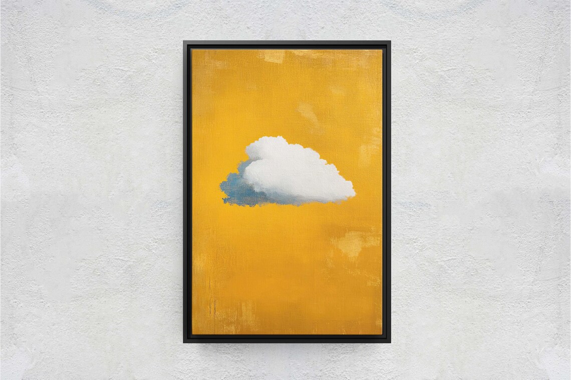 Cloud Art, Vintage Surreal Pop Art Poster