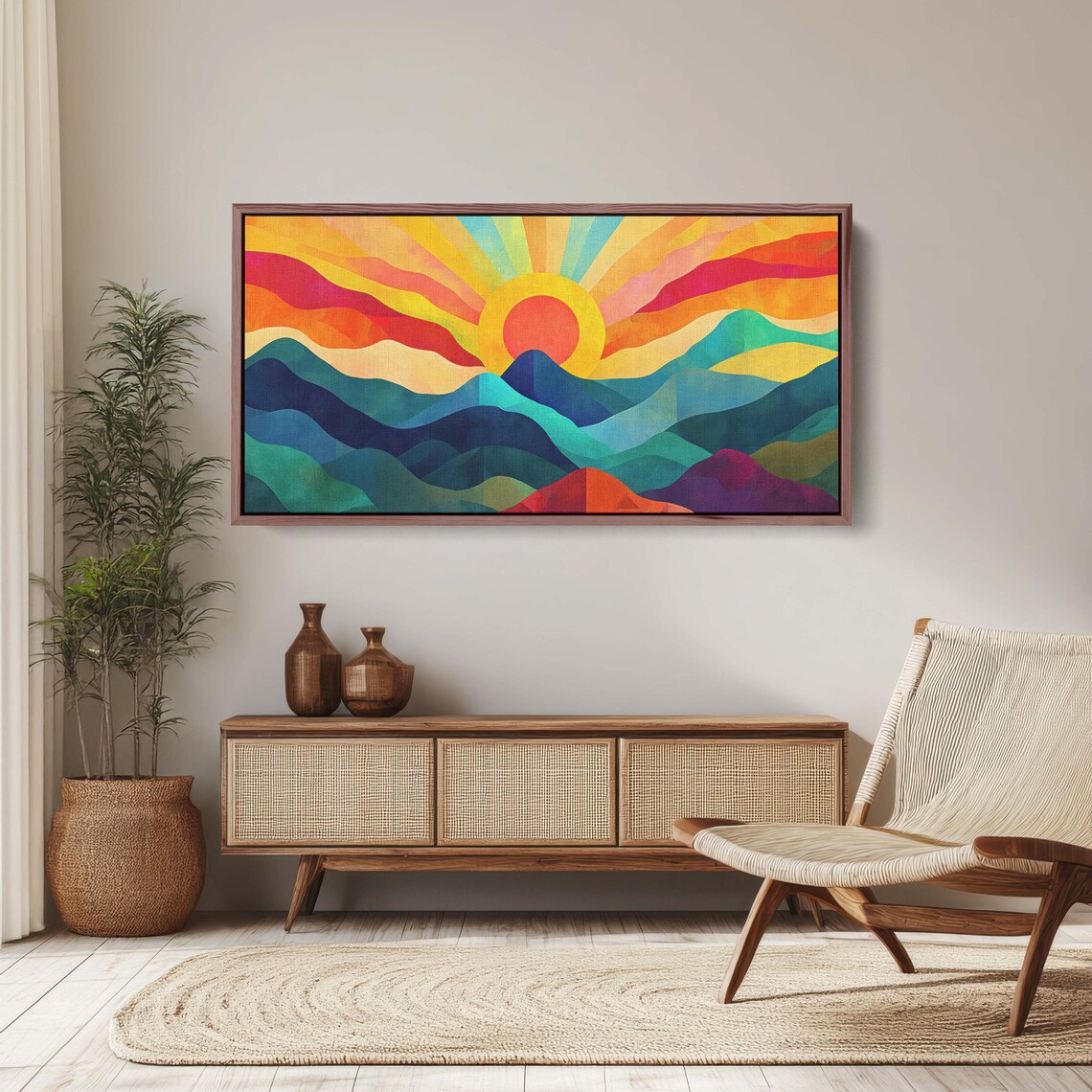 Sunshine Mountain Sunset Art Print, Mid-Century Modern - Image 3