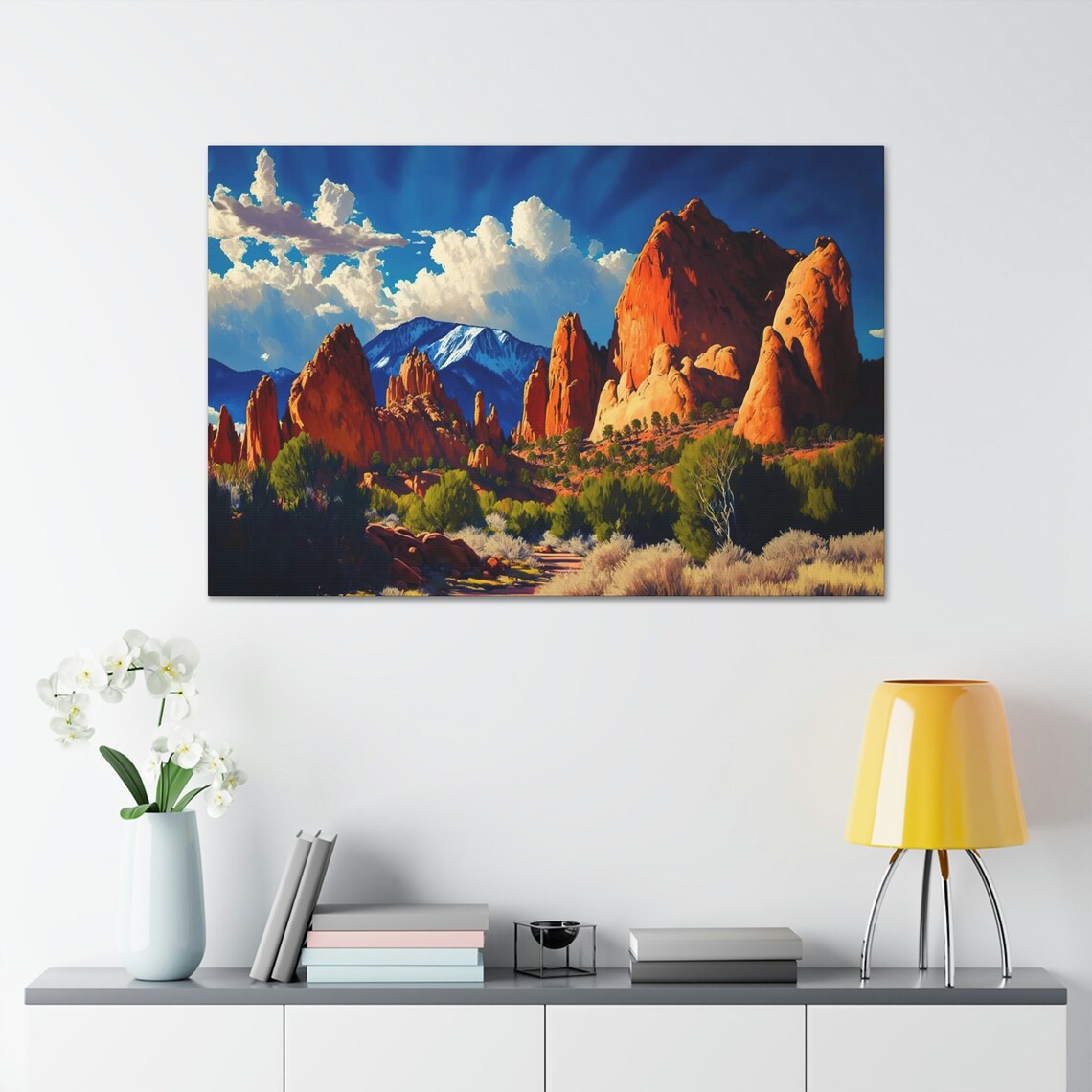 Garden Of The Gods Colorado Oil Painting Landscape Print - Image 2