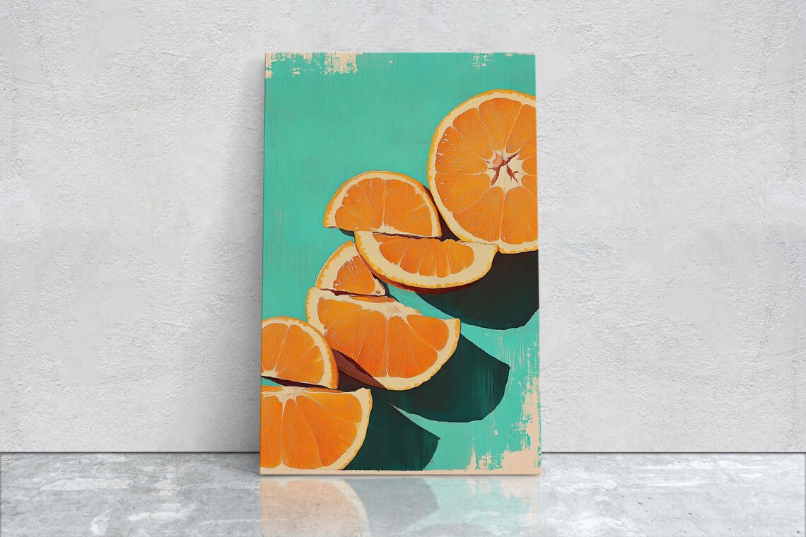 Cut Oranges Pop Art, Kitchen Decor - Image 2