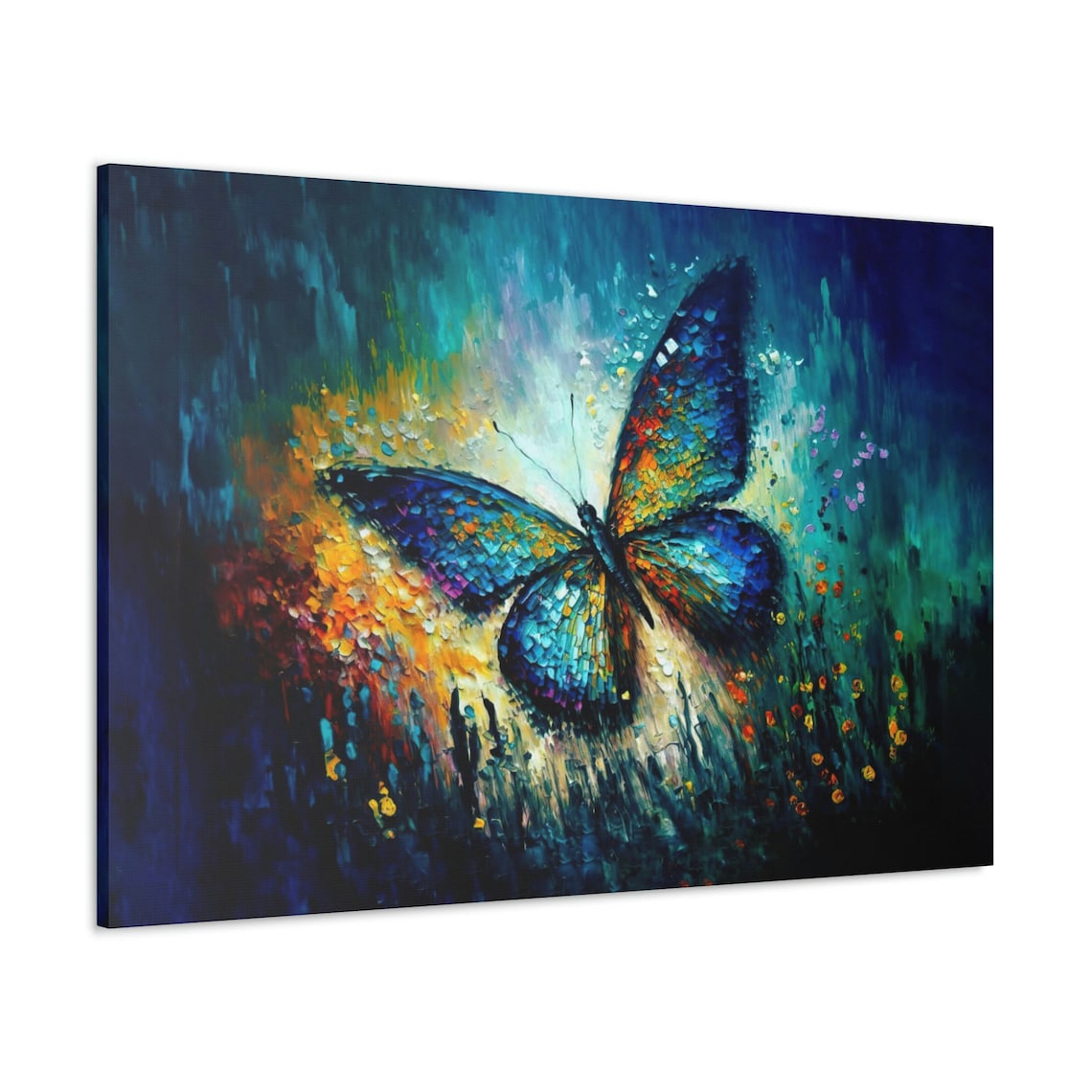 Colorful Butterfly Art, Oil-Painting Fantasy Print - Image 3
