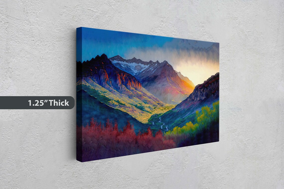 Telluride Colorado Mountain Landscape Art Print - Image 3