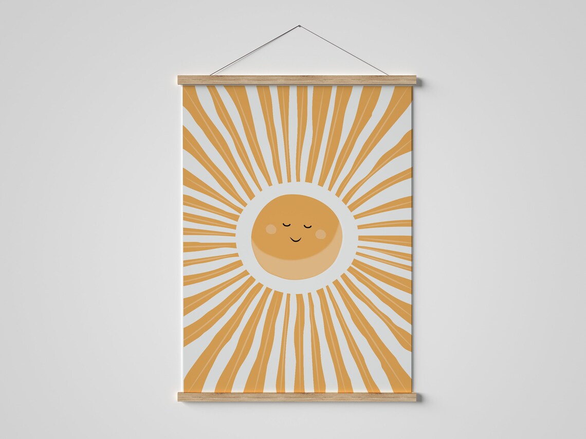 Boho Sun Watercolor Art Print, Nursery Decor - Image 2