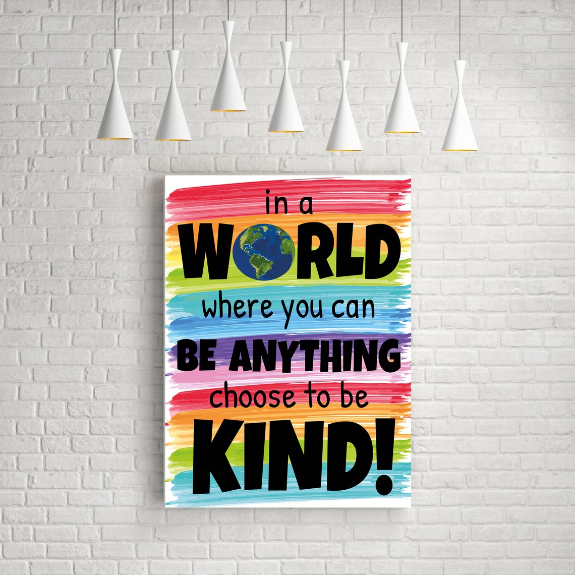 Choose To Be Kind Poster Motivation Poster Home Office School Wellbeing Quote Classroom Poster - Image 3