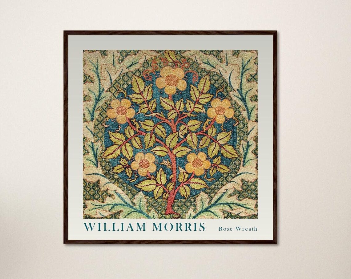 William Morris Botanical Art, Boho Decor Poster