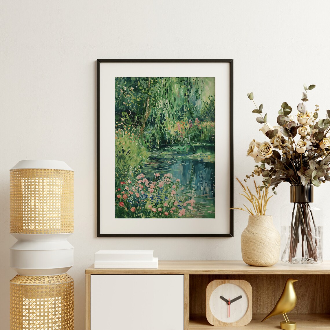 Monet-Inspired Giverny Garden Landscape Art Print - Image 3