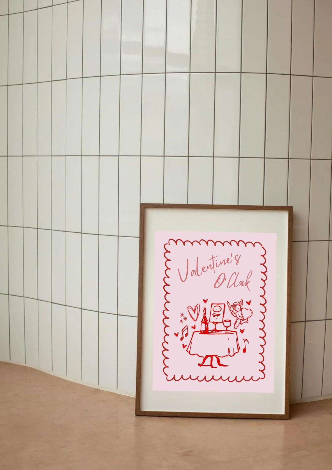 Valentines Oclock Art Print, Romantic Decor - Image 3