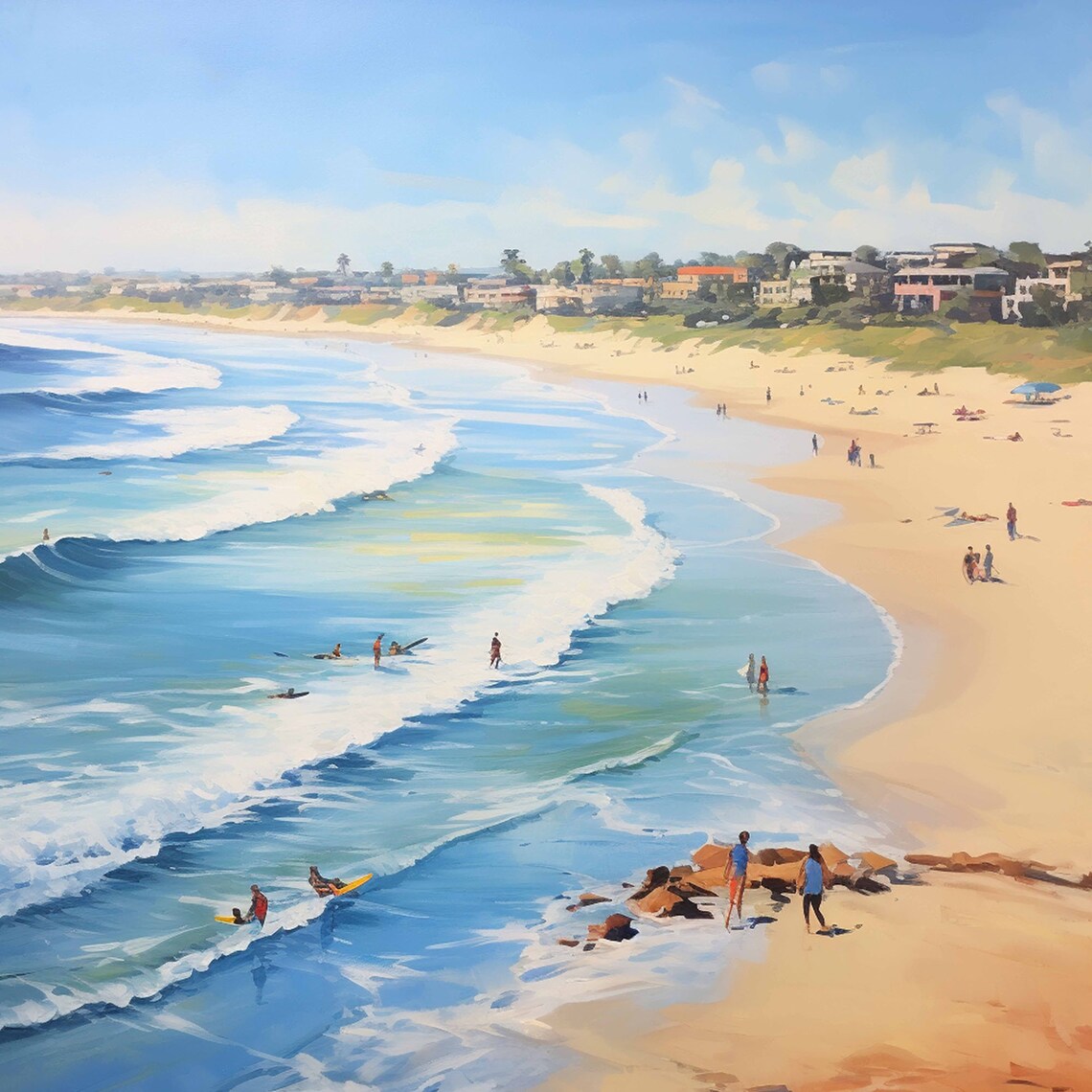 The Wedge Newport Beach California Surf Waves Ocean Travel Poster - Image 4