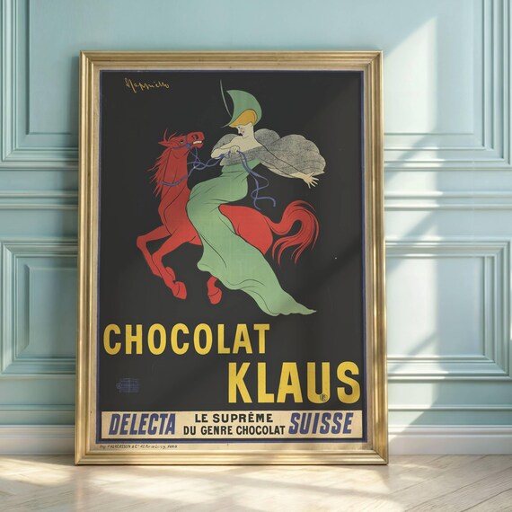 Chocolat Klaus Vintage Poster By Cappiello Swiss Chocolate Ad 1903