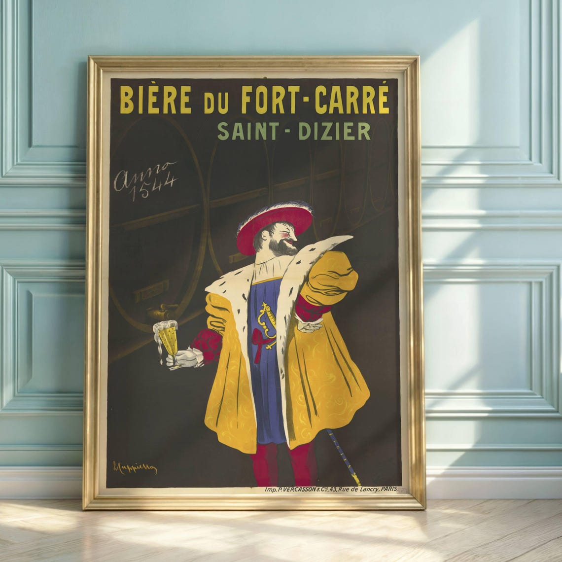 Cappiello Biere du Fort Carre Saint Dizier Beer Vintage Poster