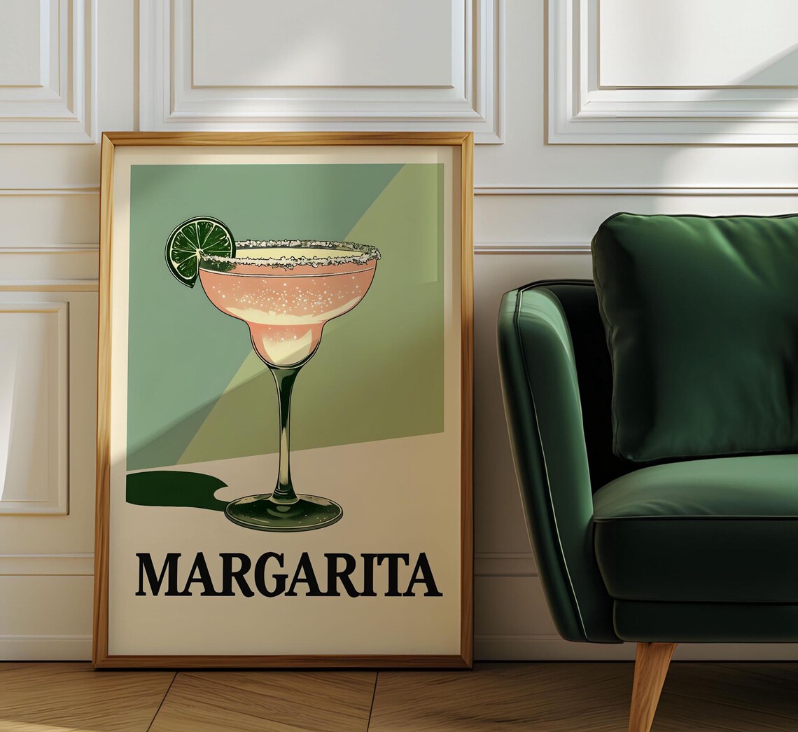 Retro Margarita Cocktail Poster, Bar Lovers Gift - Image 8