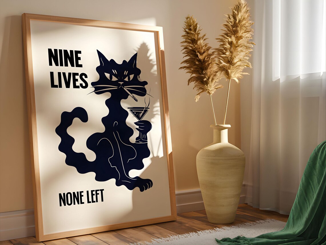 Nine Lives Cat, Unique Design For Pet Lovers - Image 2