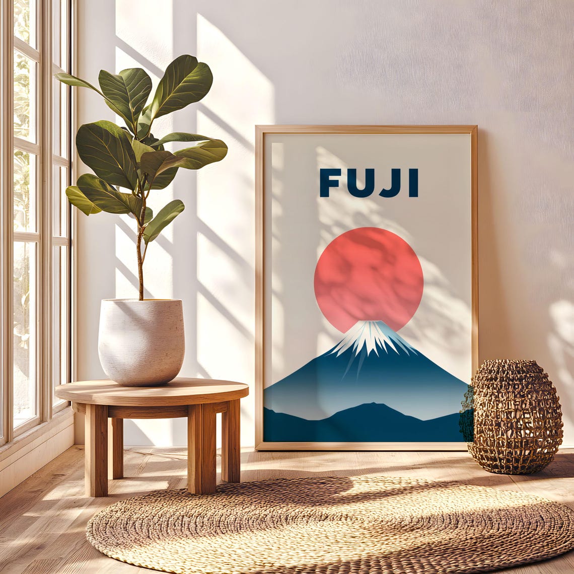 Vintage Fuji Mountain Travel Poster, Nature Landscape - Image 4