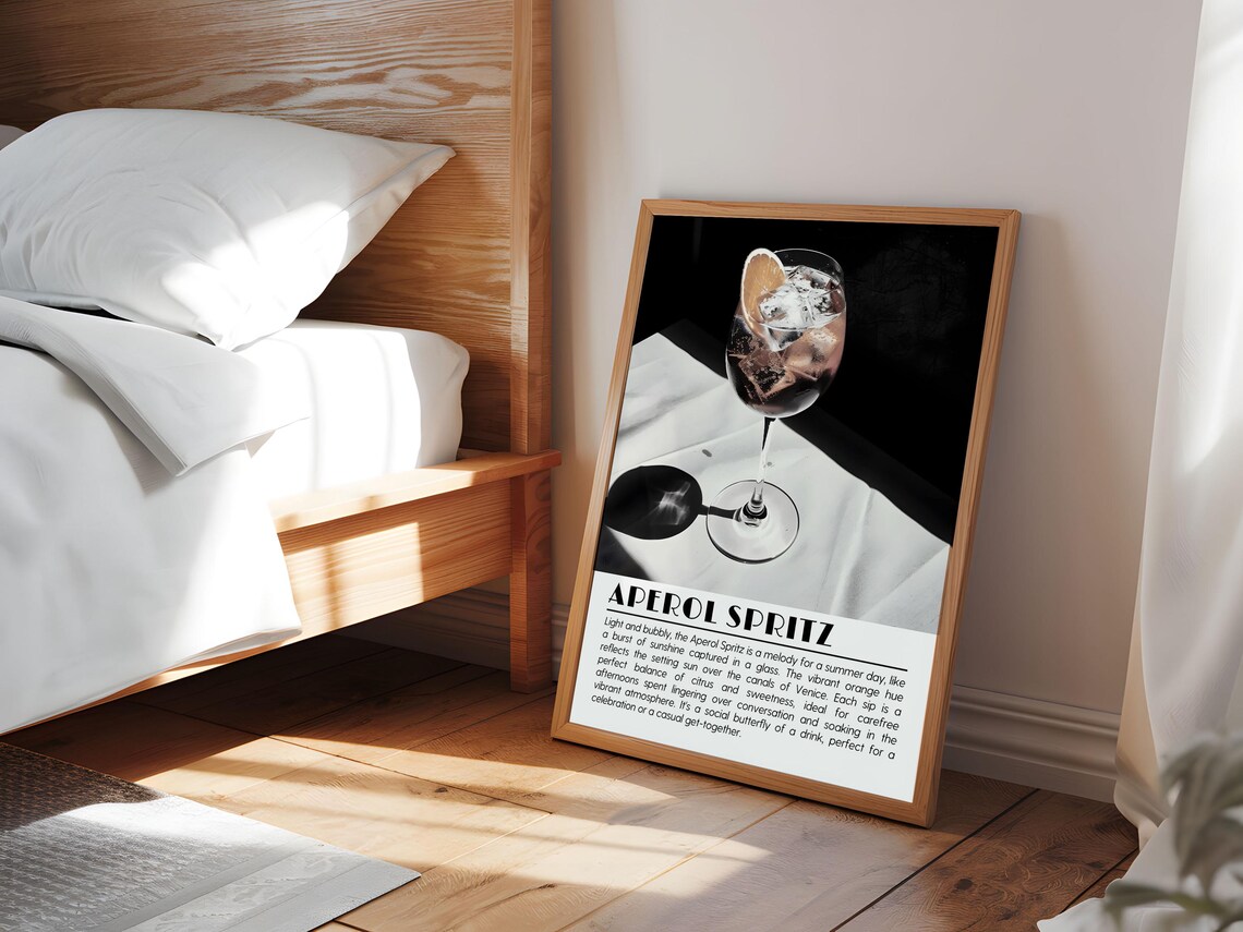 Aperol Spritz Retro, Italian Cocktail Art Print - Image 7