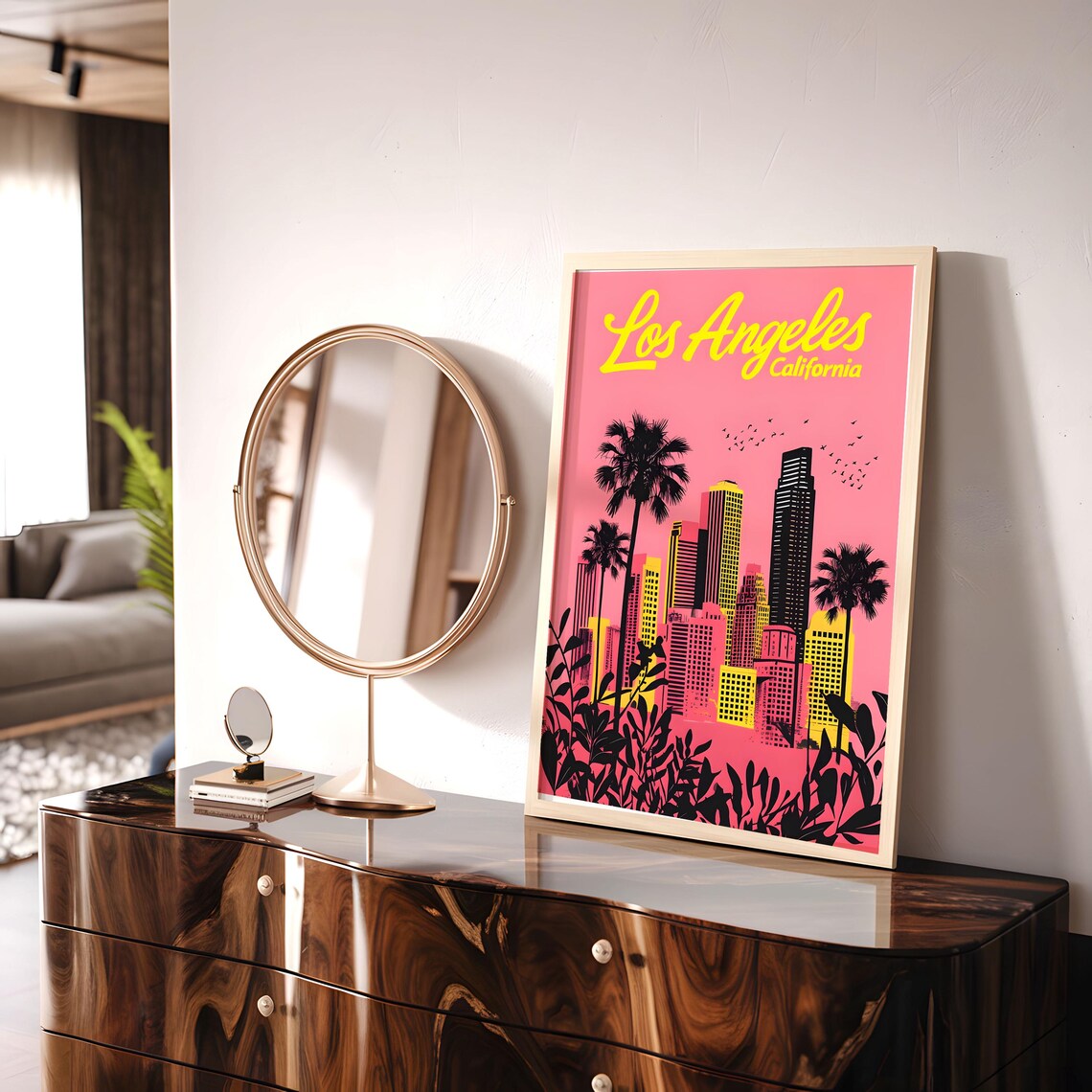 Retro Los Angeles California Travel Poster - Image 4