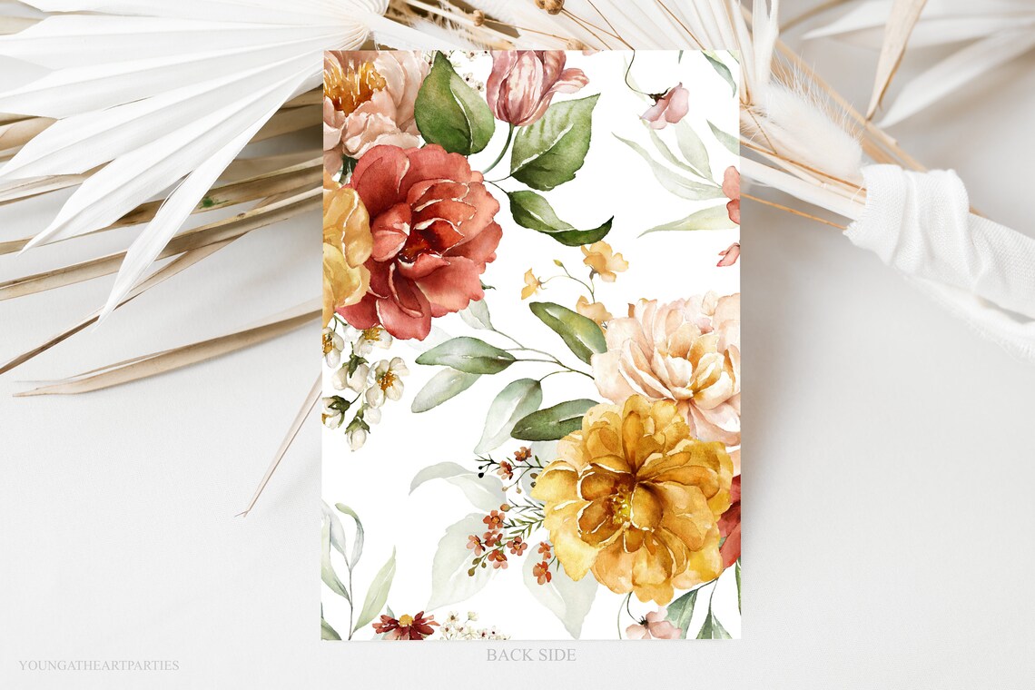 MOM Mothers Day Luncheon Invitation Template Wildflower Floral Print - Image 5