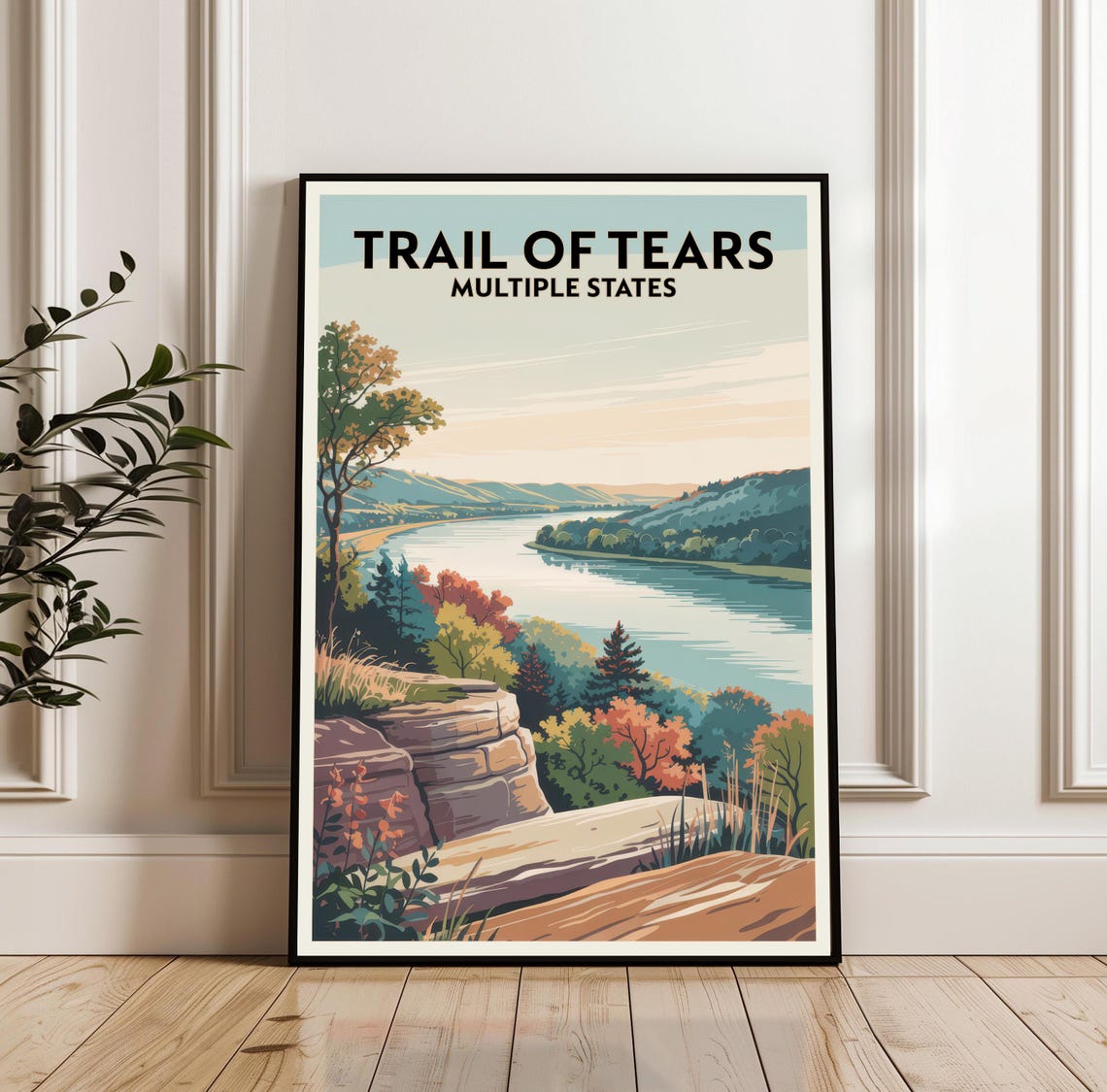 Trail Of Tears Poster Multiple States Travel Landscape Print Art Lovers Nature