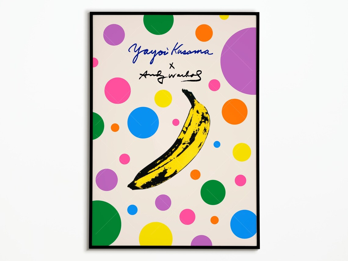 Yayoi Kusama X Warhol Poster, 1982 Art Print