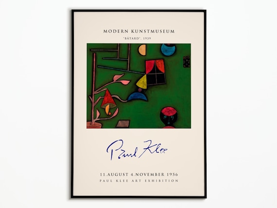 Paul Klee Batard 1939 Green Abstract Museum Exhibition Poster
