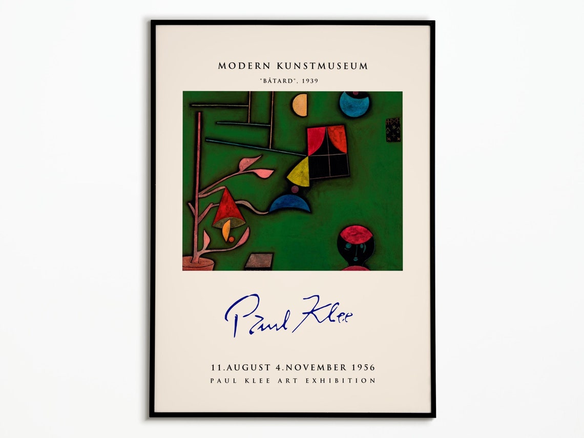 Paul Klee Batard 1939 Green Abstract Museum Exhibition Poster