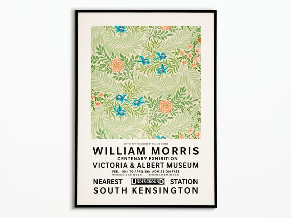 Poster William Morris Exhibition Art Poster Exhibition Poster William Morris