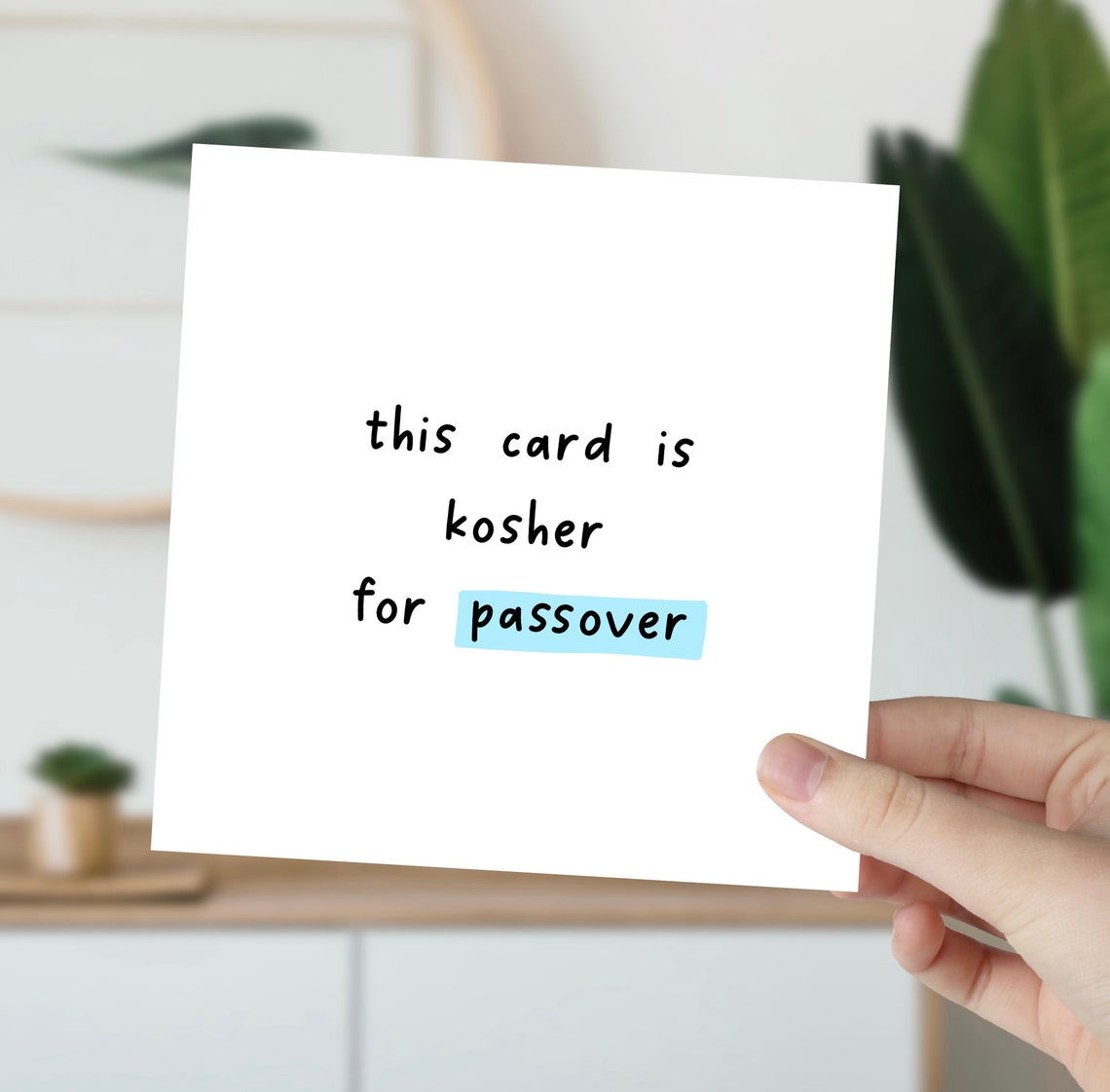 This Card Is Kosher for Passover Funny Jewish Pun Card Art Poster