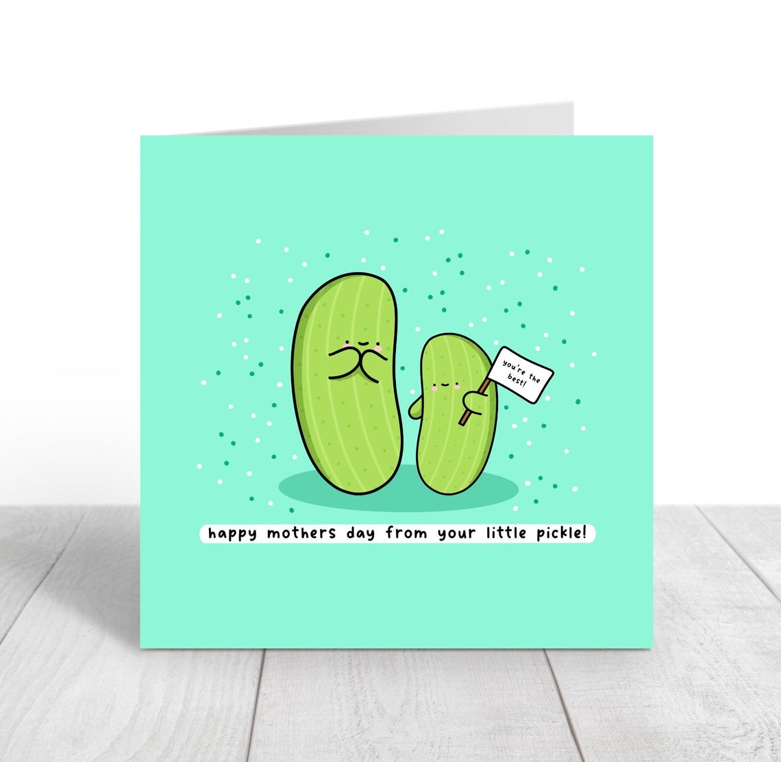 Kawaii Pickle Puns Happy Mothers Day From Your Little Pickle Poster - Image 3