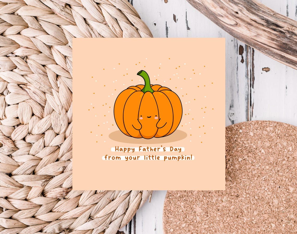 Smiling Pumpkin Happy Fathers Day From Your Little Pumpkin Wall Art - Image 5