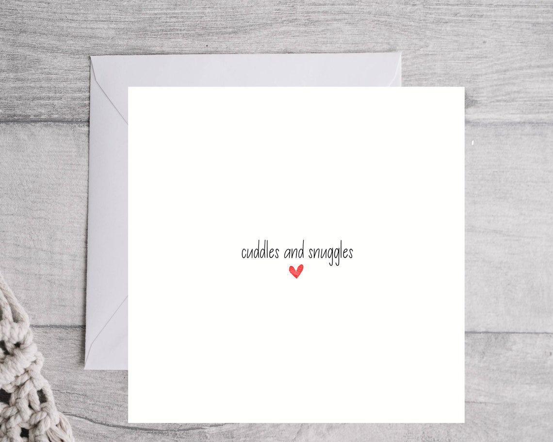 Cuddles And Snuggles Romantic Love Card For Him Her Wall Art - Image 4