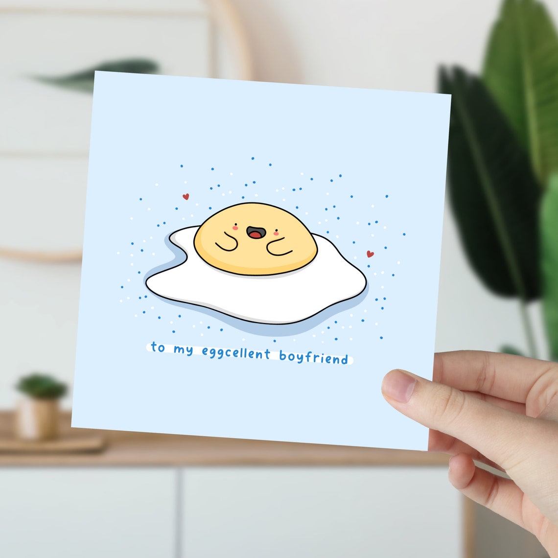 Kawaii Fried Egg To My Eggcellent Boyfriend Sweet Love Art Print - Image 5