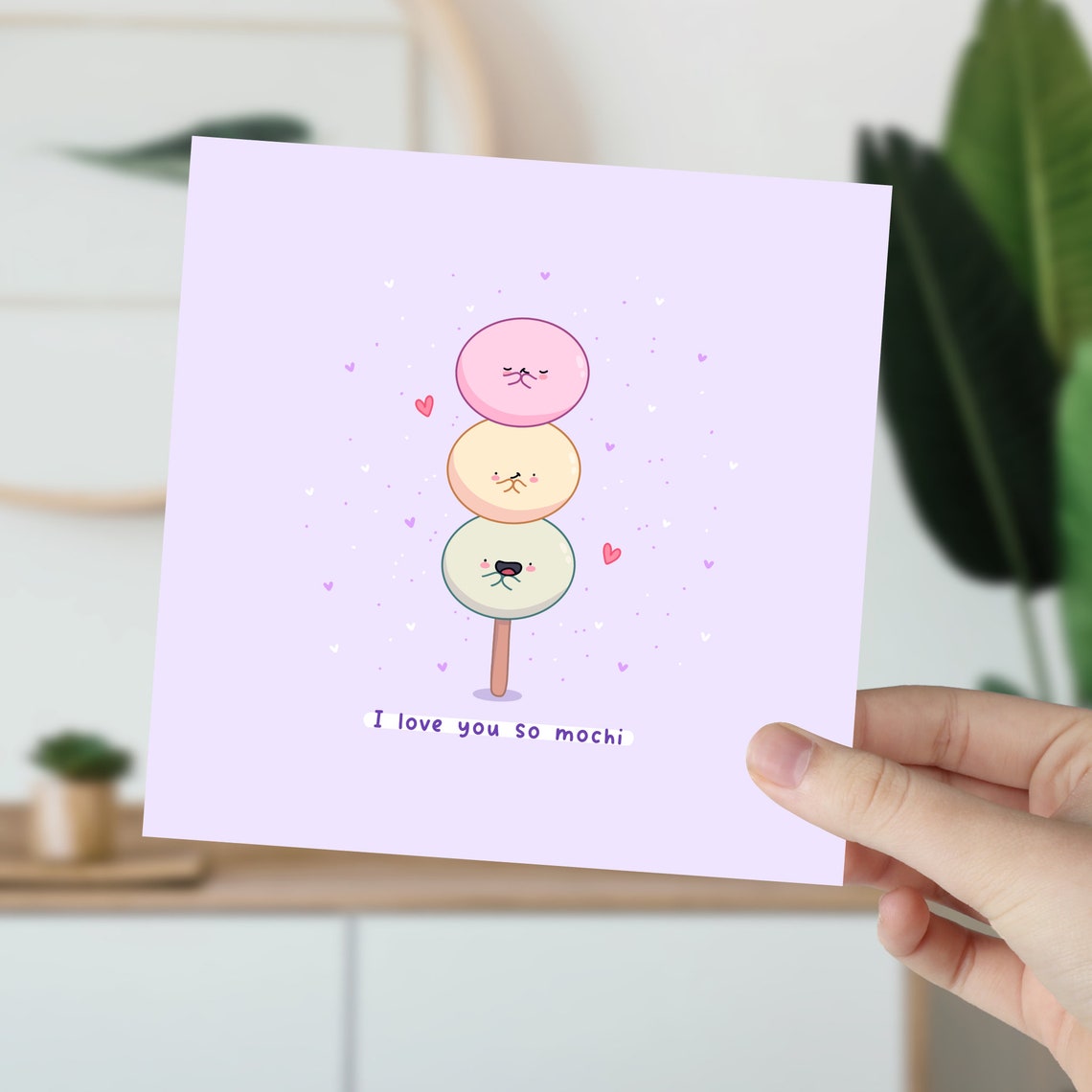 Kawaii Mochi Skewer I Love You So Mochi Punny Love Art Print - Image 5