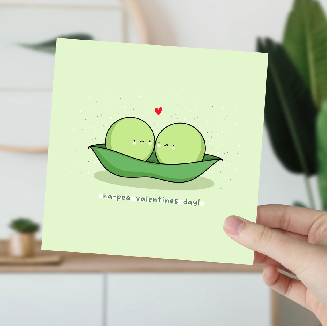 Ha-Pea Valentines Day Kawaii Two Peas In A Pod Love Card Poster - Image 5