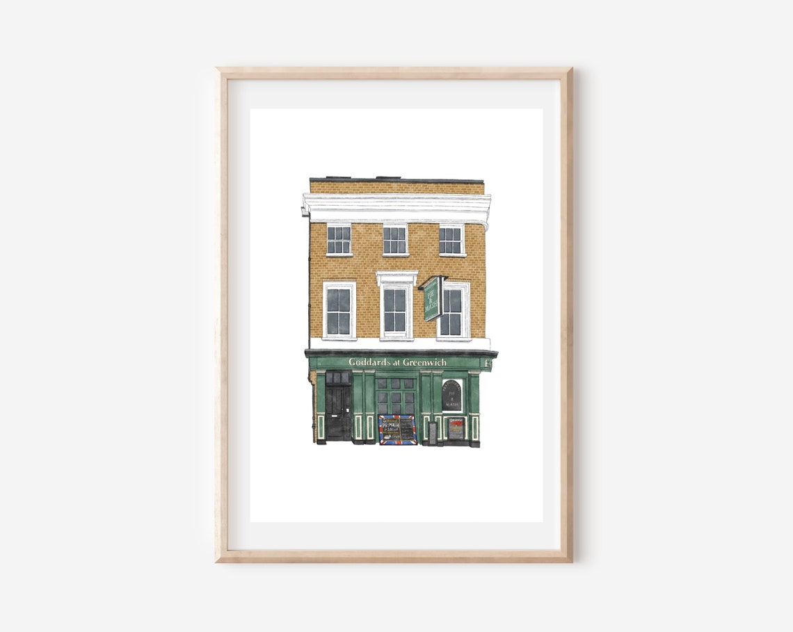 Goddards at Greenwich Pie and Mash Shop Front London Art Print - Image 2