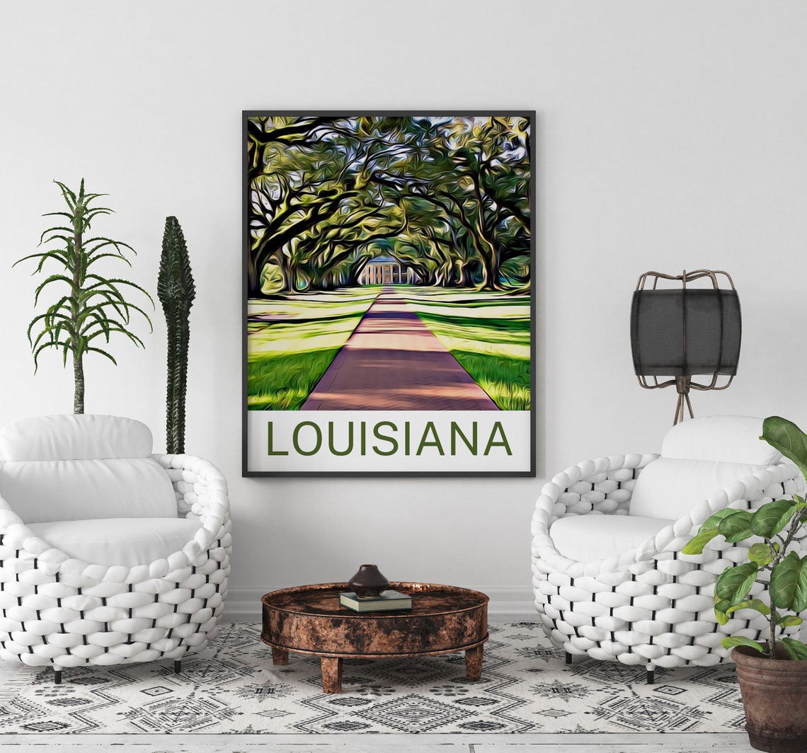 Louisiana Print Louisiana Art Louisiana Wall Art Louisiana Art Print Louisiana Artwork Louisiana Poster Louisiana Decor - Image 3