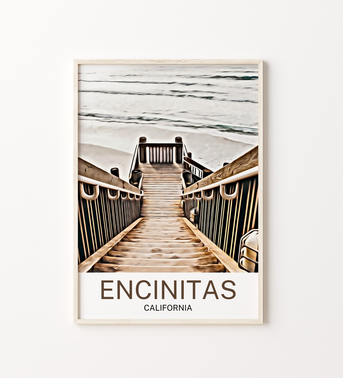 Encinitas Travel Poster, Encinitas Decor