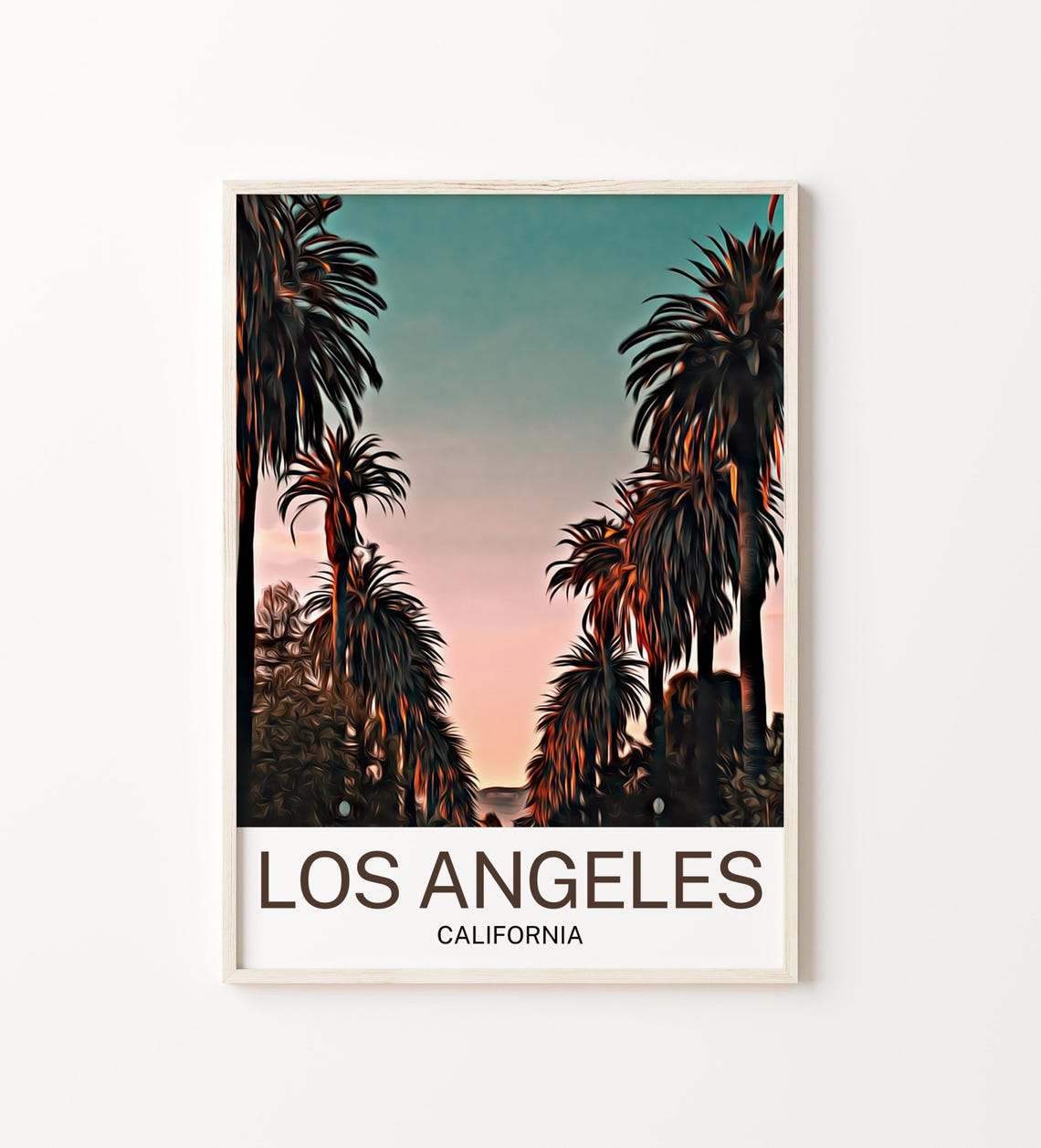 Los Angeles Los Angeles Print Los Angeles Wall Art Los Angeles Poster Los Angeles Painting Los Angeles Los Angeles Gift Travel Poster