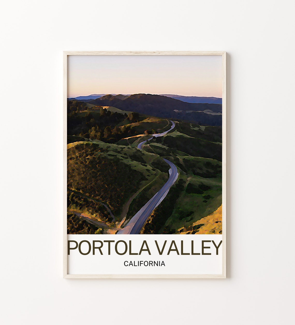Portola Valley Travel Print Portola Valley Wall Art Portola Valley Poster Portola Valley Art Print Portola Valley Wall Decor