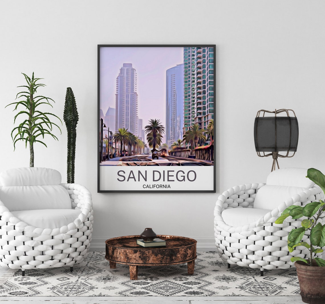 San Diego Travel Print San Diego Wall Art San Diego Art San Diego Artwork San Diego Art Print San Diego Gift San Diego Poster - Image 3