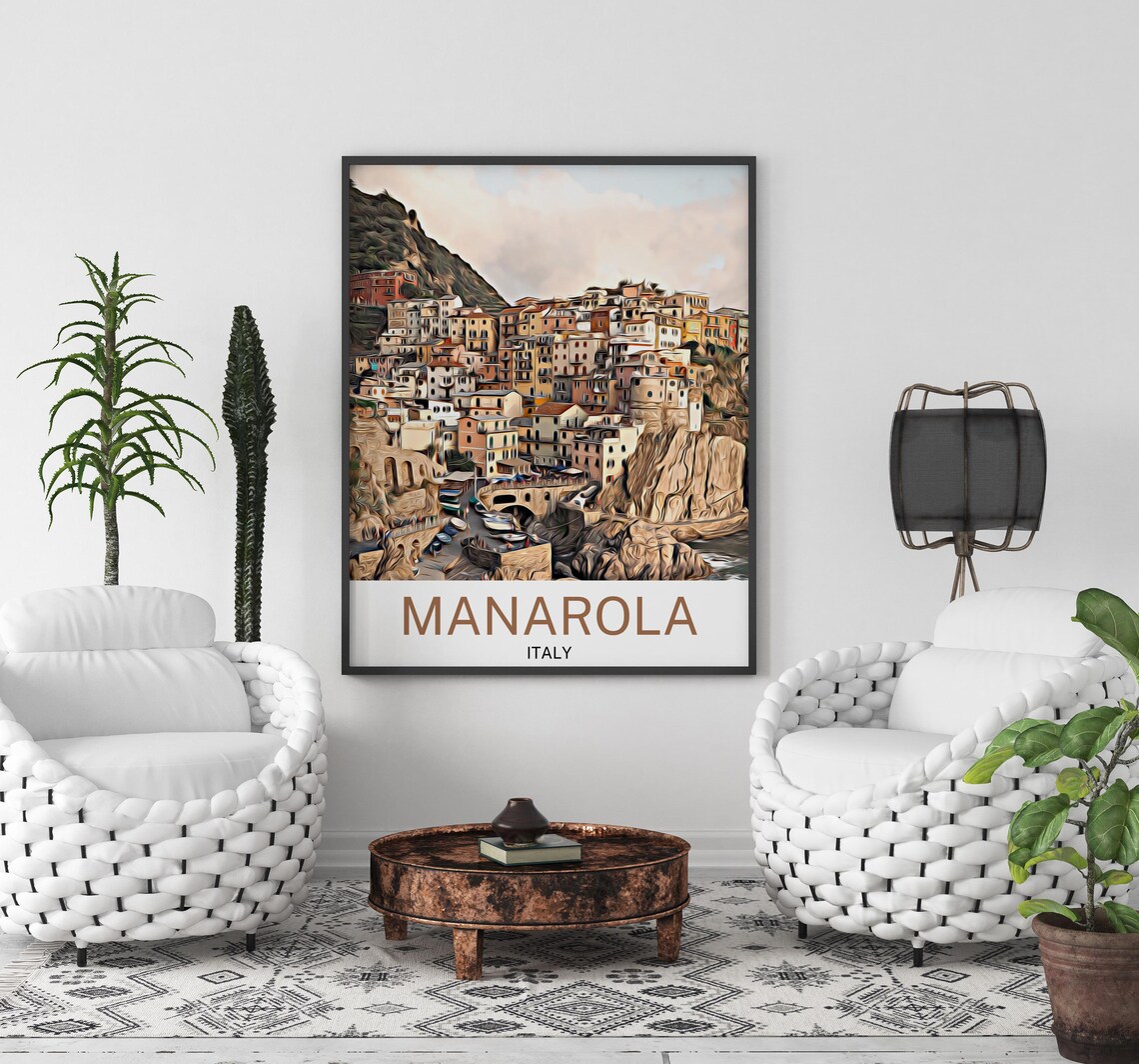 Manarola Manarola Print Manarola Wall Art Manarola Poster Manarola Painting Manarola Manarola Gift Travel Poster Print - Image 2
