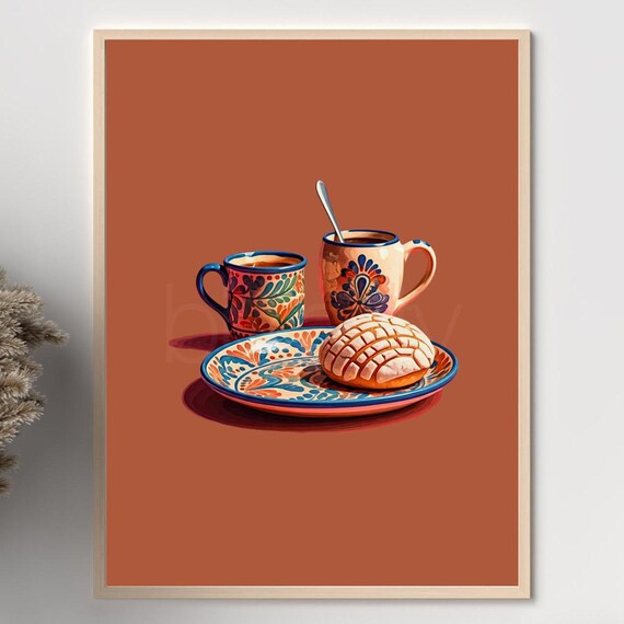 Mexican Pan Dulce Concha Pop Art Kitchen Poster