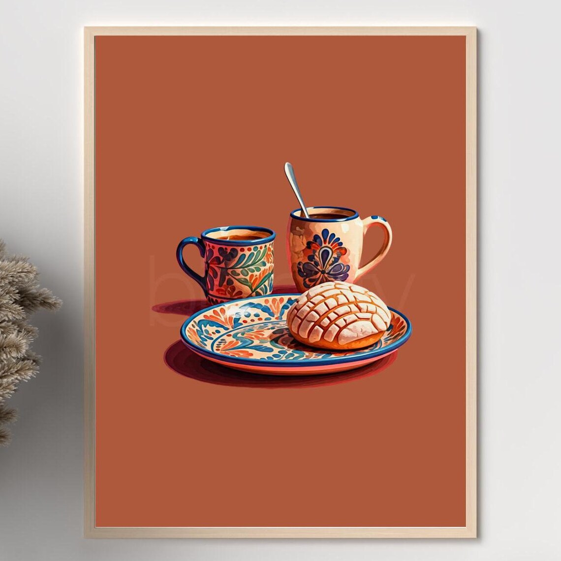 Mexican Pan Dulce Concha Pop Art Kitchen Poster