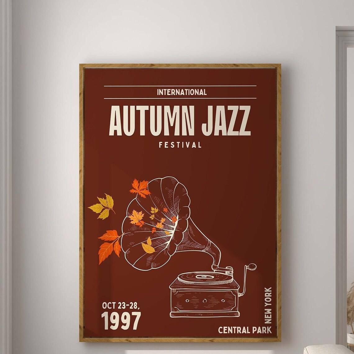 Autumn Jazz Festival Retro Print, Music Lovers
